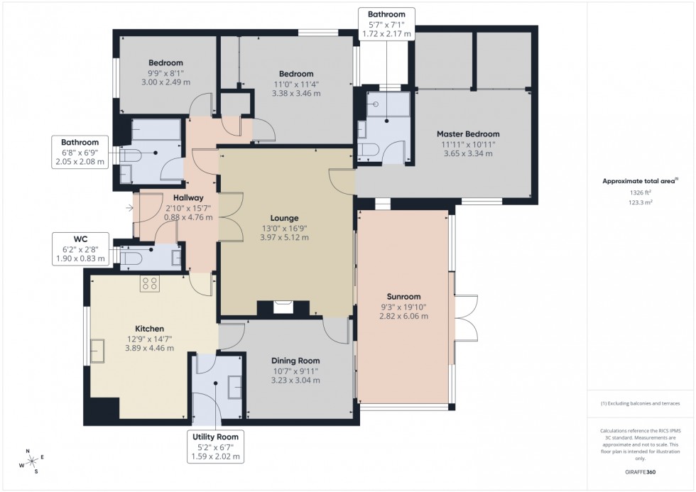 Floorplan for Bella Vista, Woodmancote, Cheltenham, GL52