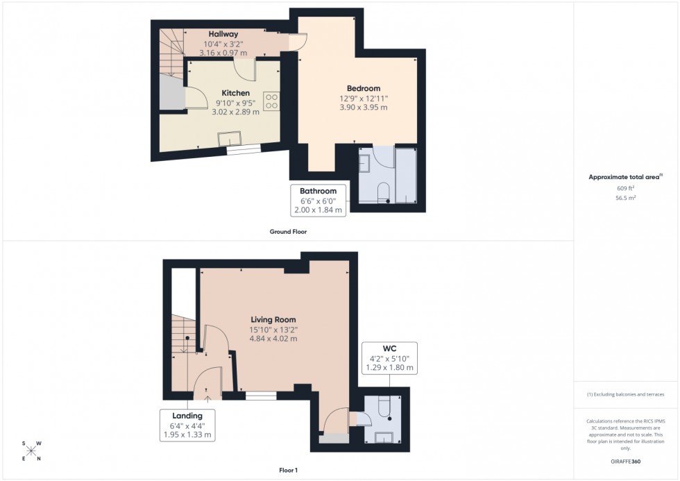Floorplan for Compasses House, Park Street, Cheltenham, GL50
