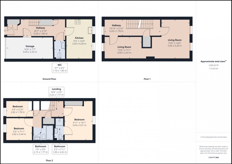 Floorplan for Brookbank Close, Cheltenham, Gloucestershire, GL50