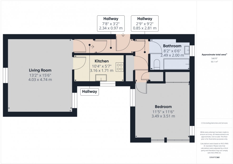 Floorplan for Hanna Court, St. Georges Place, Cheltenham, GL50