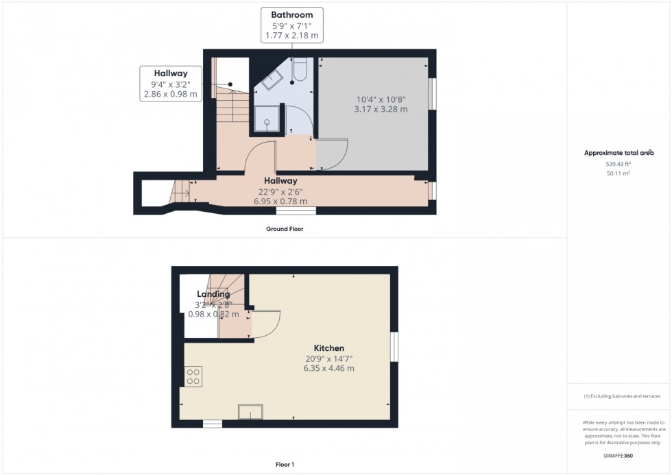 Floorplan for Fawkes Place, George Street, Stroud, Gloucestershire,, GL5