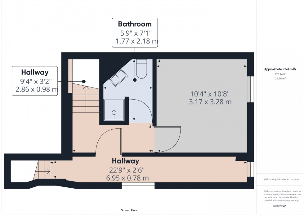 Floorplan for Fawkes Place, George Street, Stroud, Gloucestershire,, GL5