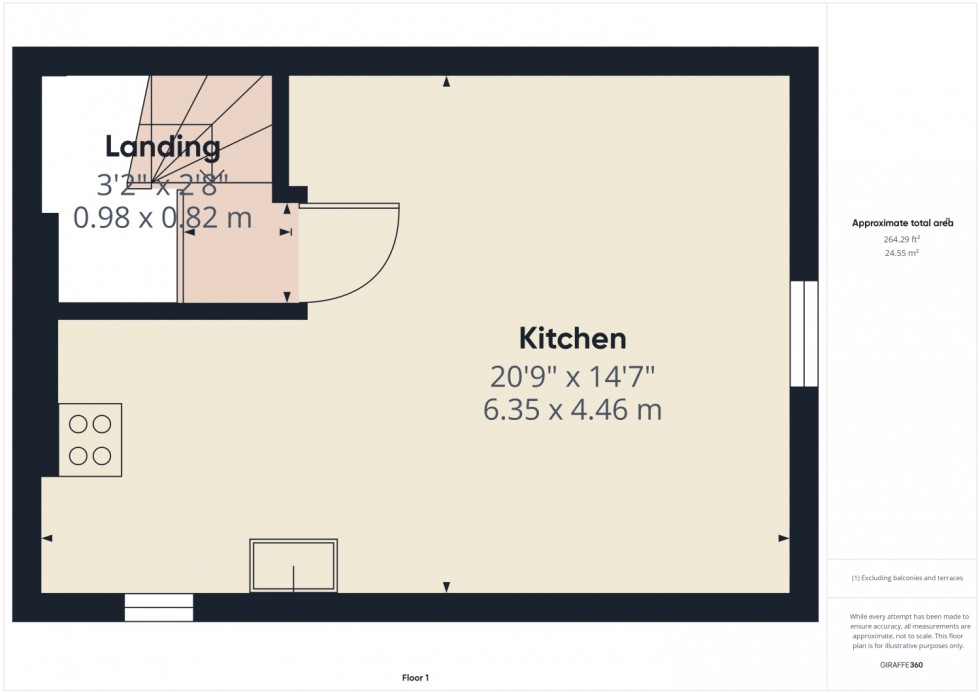 Floorplan for Fawkes Place, George Street, Stroud, Gloucestershire,, GL5