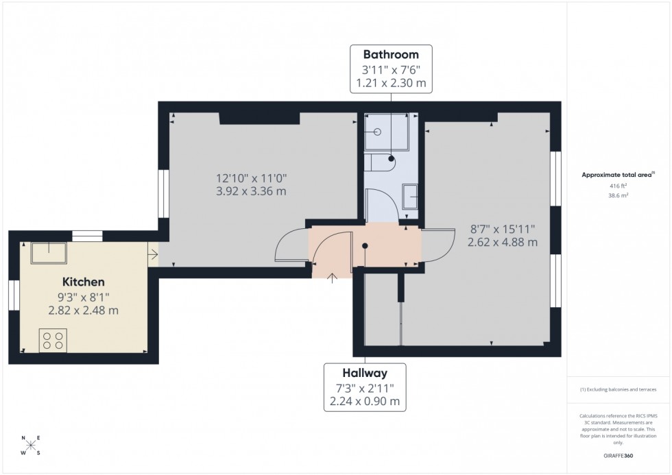Floorplan for Priory Place, Gloucester, GL1