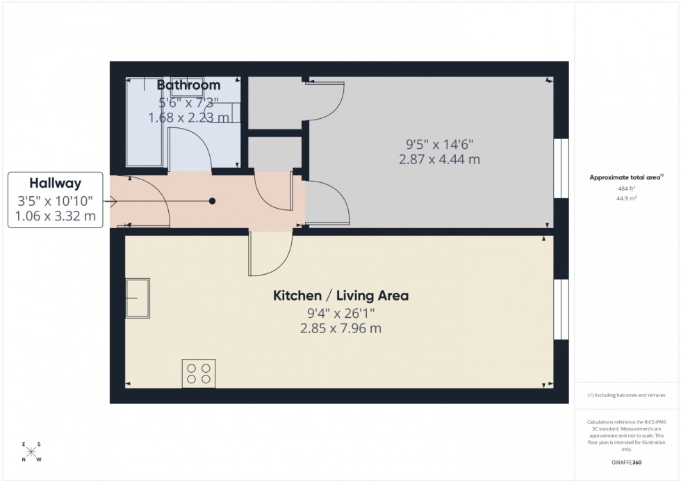 Floorplan for Henley Court, 2 Montpellier, Gloucester, GL1