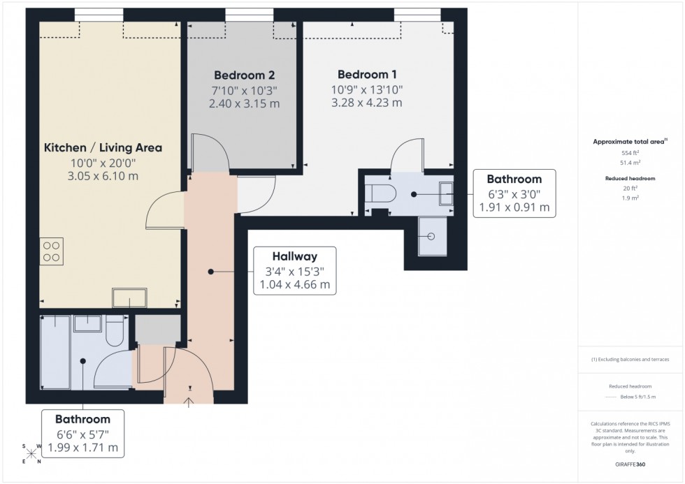 Floorplan for Henley Court, 2 Montpellier, Gloucester, GL1