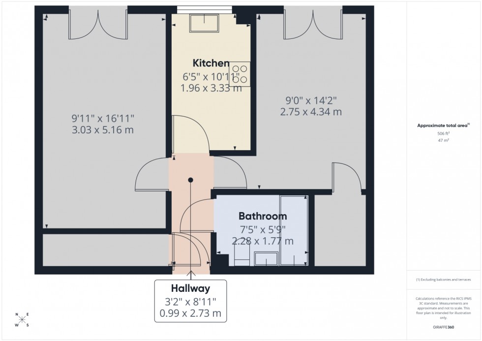 Floorplan for Lime Court, Great Western Road, Gloucester, GL1