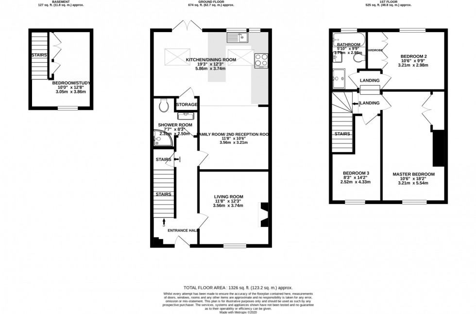 Floorplan for Upper Park Street, Cheltenham, Glos, GL52