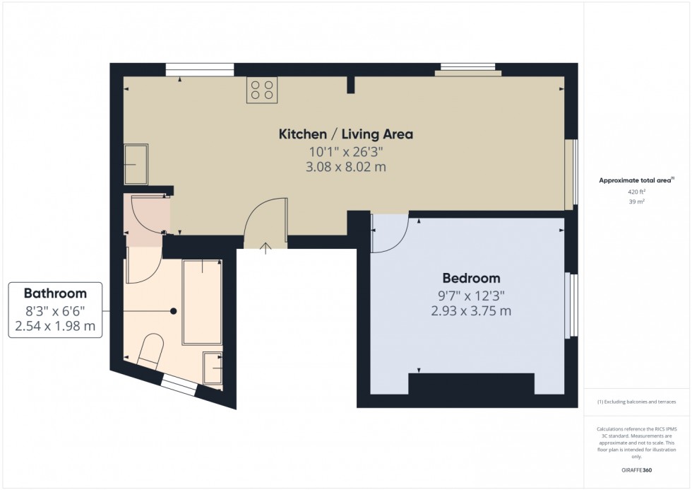 Floorplan for St Georges Place, Cheltenham, Gloucestershire, GL50