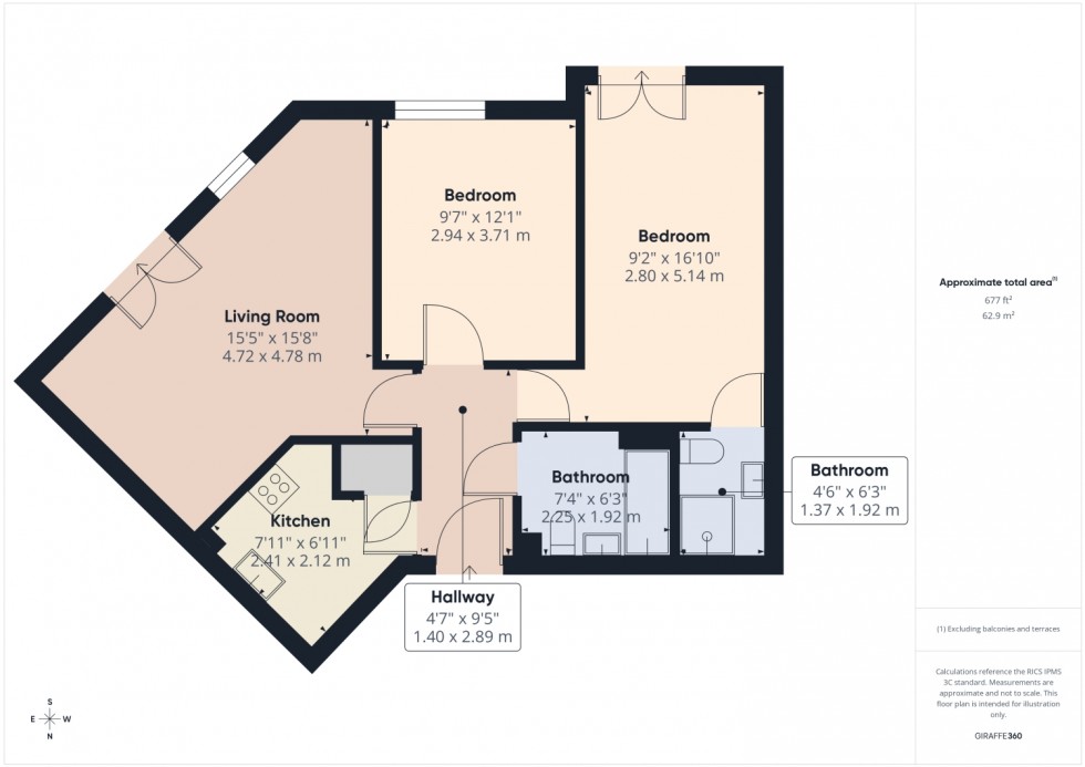 Floorplan for Lime Court, Great Western Road, Gloucester, GL1