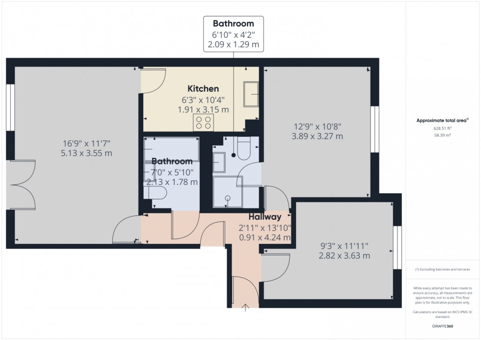 Floorplan for Lime Court, Great Western Road, Gloucester, Gloucestershire, GL1