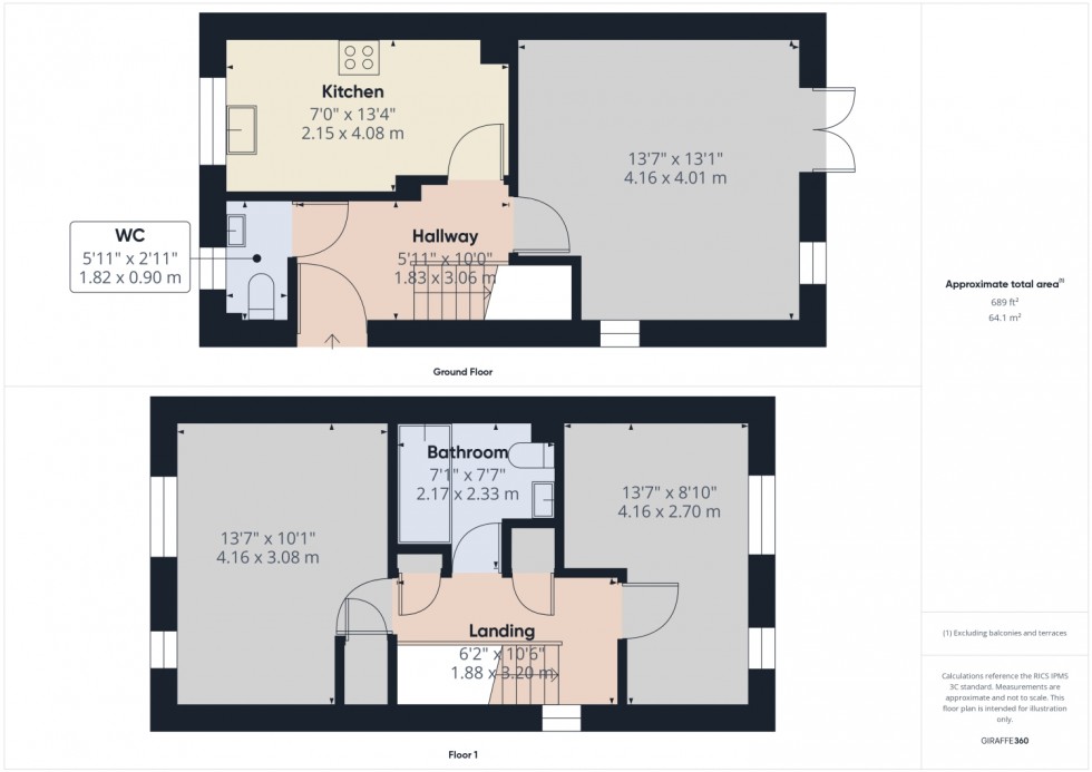 Floorplan for Shakespeare Avenue, Podsmead, Gloucester, Gloucestershire, GL2