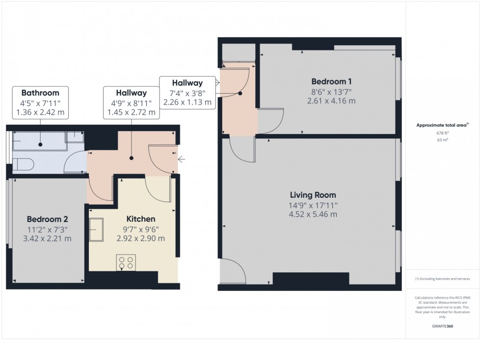 Floorplan for Suffolk Square, Cheltenham, GL50