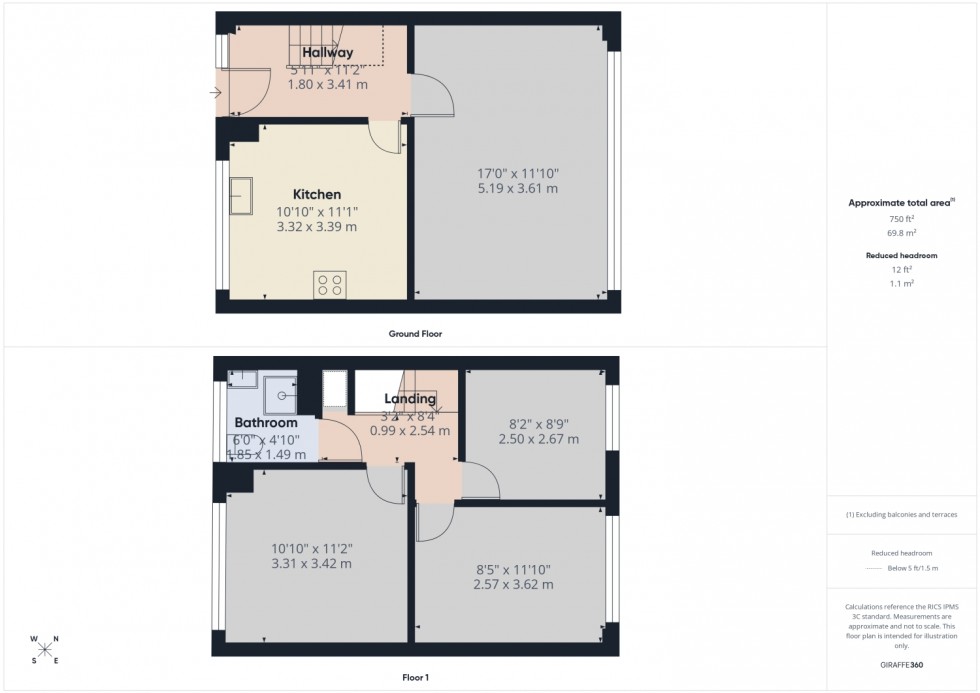 Floorplan for Mitton Way, Tewkesbury, Gloucestershire, GL20