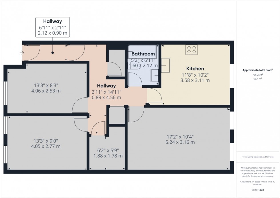 Floorplan for Priestley Court, Lilleys Alley, Tewkesbury, GL20