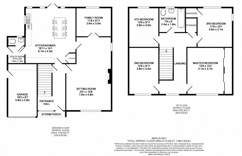 Floorplan for Merlin Way, Leckhampton, Cheltenham, GL53
