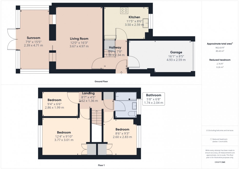 Floorplan for Lincoln Close, Tewkesbury, Gloucestershire
