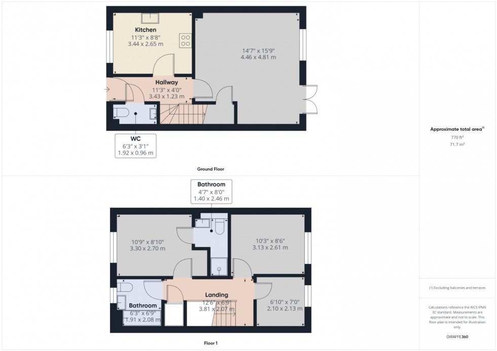 Floorplan for 35 Lossiemouth Road Kingsway, Quedgeley, Gloucester