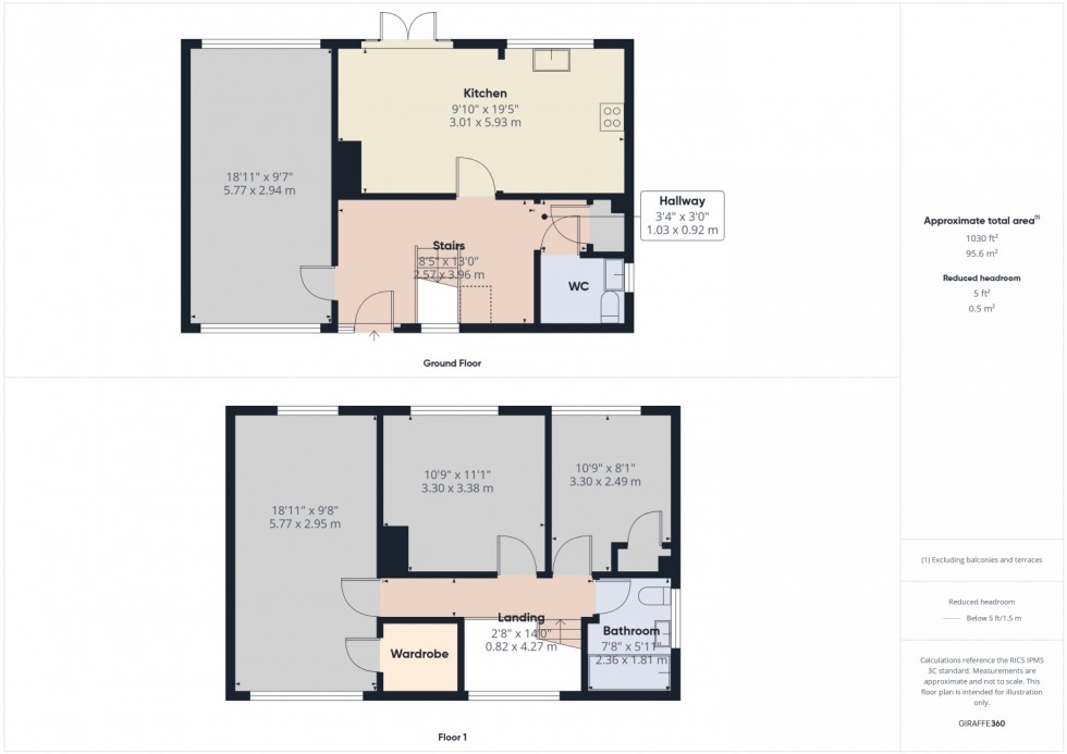 Floorplan for Hales Close, Cheltenham, Gloucestershire, GL52