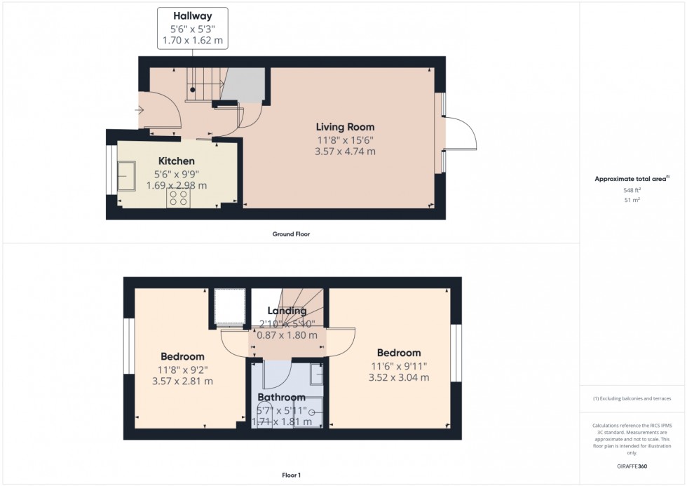 Floorplan for Pirton Meadow, Churchdown, Gloucester, Gloucestershire, GL3