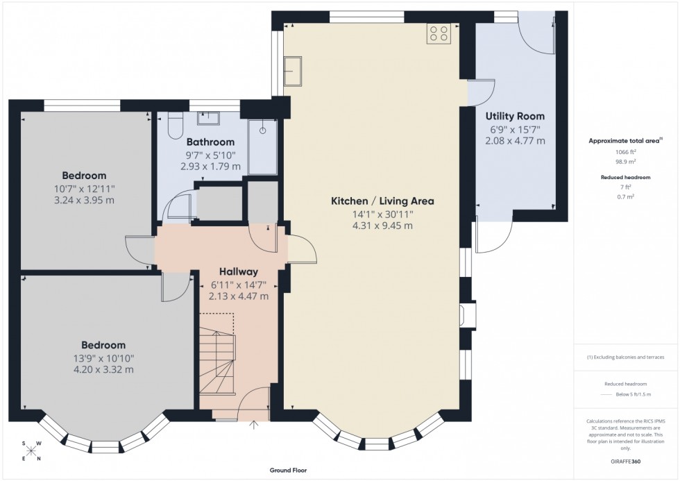 Floorplan for Riverside Close, Cheltenham, Gloucestershire, GL52