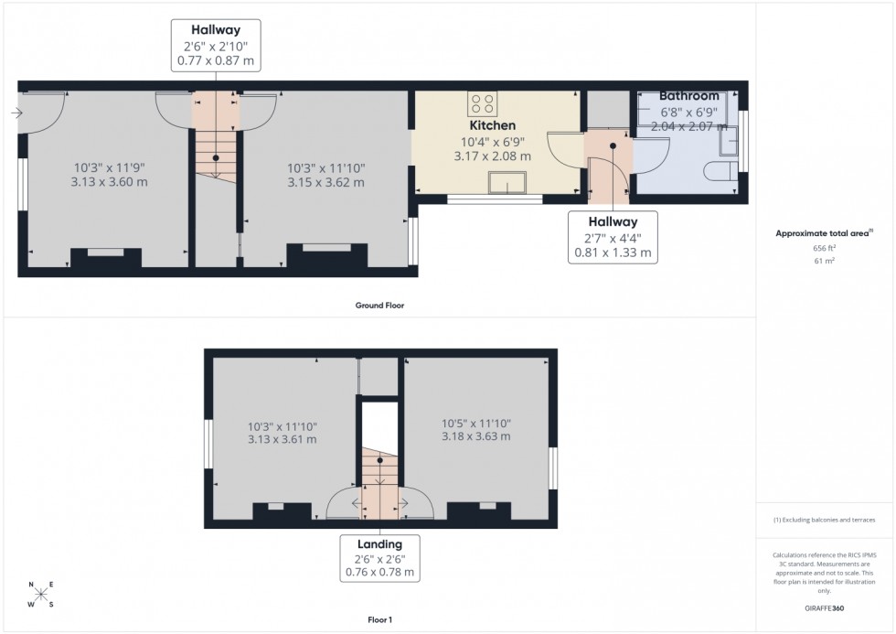 Floorplan for Daventry Terrace, Gloucester, Gloucestershire, GL1