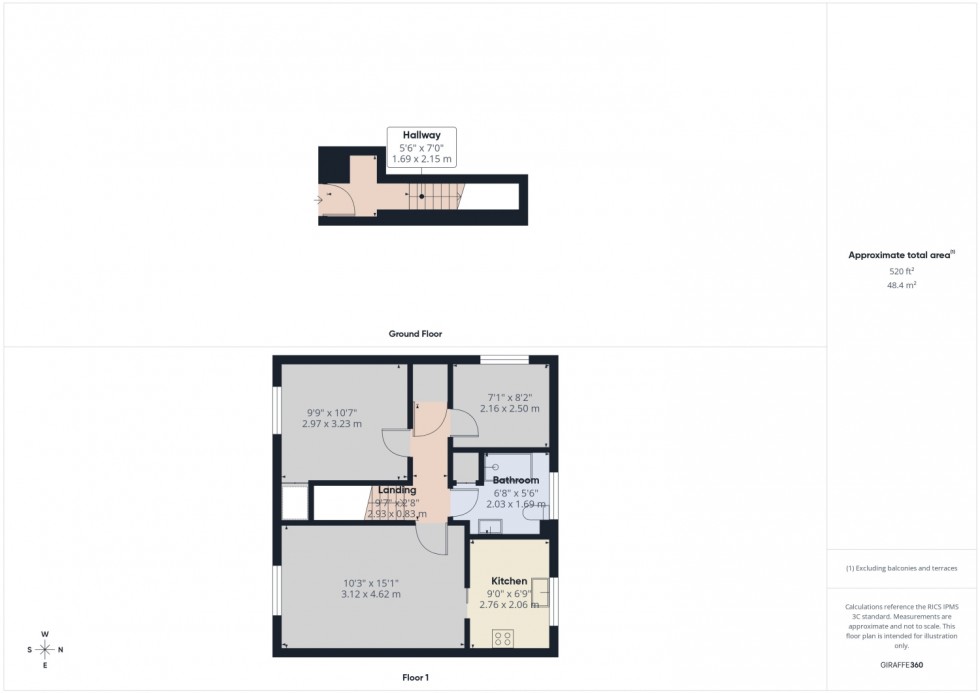 Floorplan for Westward Court, Westward Road, Ebley, Stroud, Gloucestershire, GL5