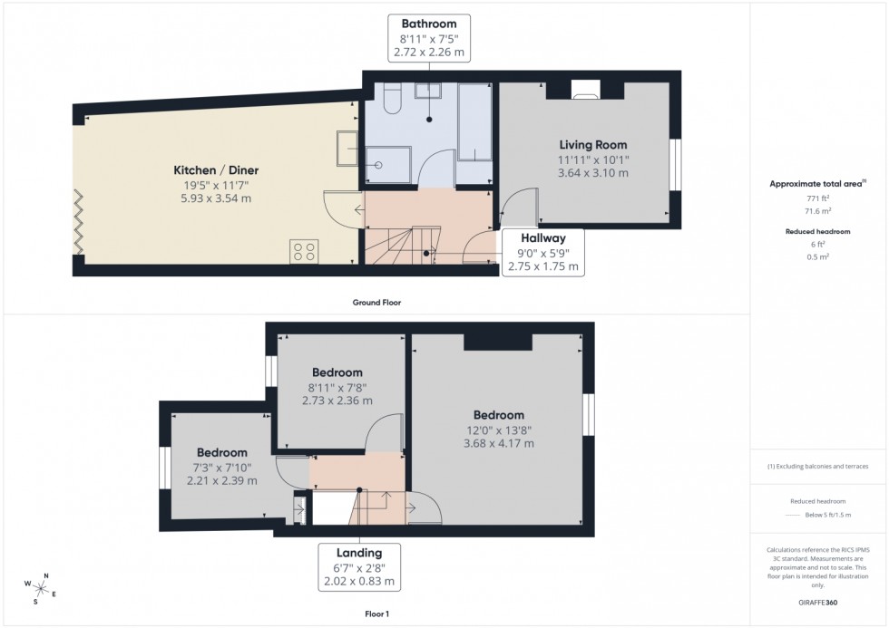 Floorplan for Moorend Street, Cheltenham, Gloucestershire, GL53
