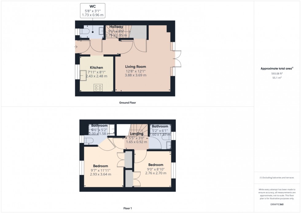 Floorplan for Northolt Way, Kingsway, Gloucester, GL2