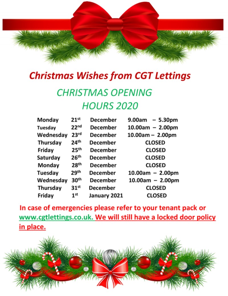 Christmas Hours 2020