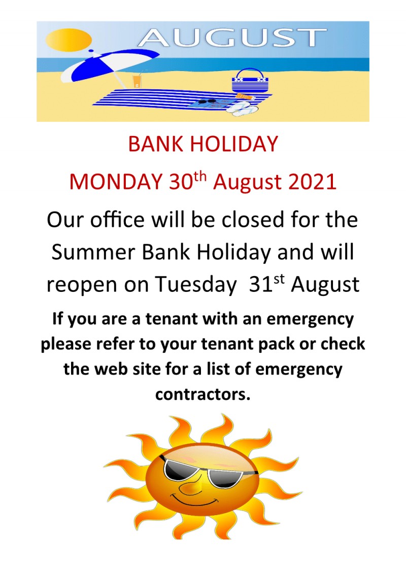 Summer Bank Holiday 2021